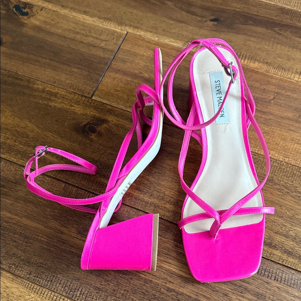 Steve Madden Hot Pink Strappy Heels